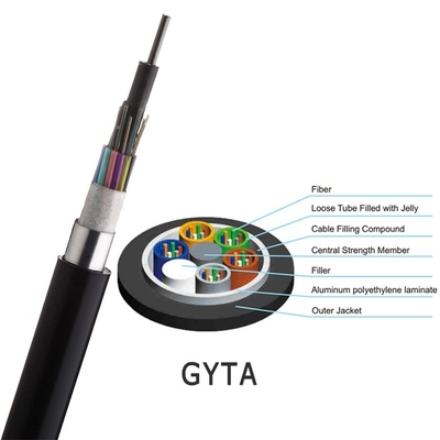 İletişim Tek Modlu Fiber Optik Kablo 2 - 288 Çekirdek G652D Gyta