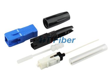 Mavi FTTH SC / UPC Hızlı Ekleme Fiber Optik Konnektörler / Optik Fiber Konnektörler