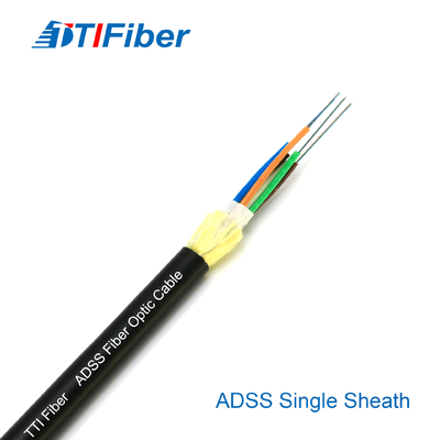 Fabrika Kaynağı Uzunluğu Özelleştir Dış Mekan ADSS LSZH PVC Dış Mekan Haberleşme Fiber Optik Kablo