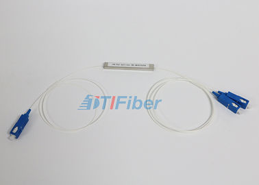 1X2 Çelik Boru Tipi PLC Fiber Optik Kablo Ayırıcı, SC / PC Konnektörlü