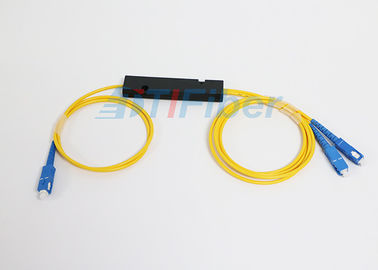 3.0mm G657A Fiber Kablo ile Sarı SC / APC 1 X 2 Fiber Optik Bölücü