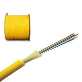 FTTH Ağı için sarı kapalı Singlemode 6 çekirdekli Optik fiber Kablolar