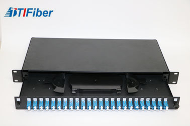 Fiber Optik Yama Paneli ile Yüklenen LC48 Bağlantı Noktası Fiber Optik Terminal Kutusu
