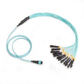 Renkli Çok Modlu Patch Kablo OM3 Çok Modlu 4G / 5G MPO, Telekomünikasyon İçin LC&amp;#39;ye