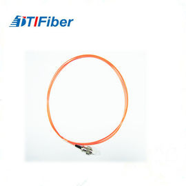 OM1 62.5 / 125 LC Optik Fiber Pigtail, 0.9mm OFNP Fiber Optik Kablo Turuncu Ceketli