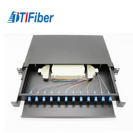 Fiber Optik Patch Panel Sonlandırma Kutusu Kaydırılabilir tip FTTH 12 Çekirdek SC Adaptörü