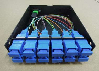 12 adet LC konnektörleri SC Dubleks 3U MPO Yama Paneli için MPO Casstte