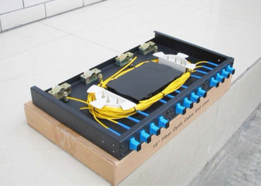 SC Adaptörleri / Pigtails ile rafa monte Fiber Optik Terminal Kutusu