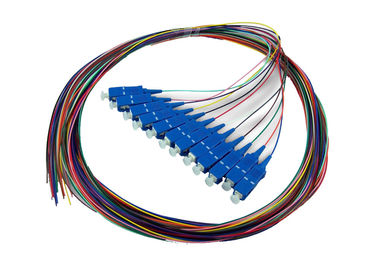 SC konnektörleri, 1.5M Fiber Kablo ile 12 renk SC tek yönlü Fiber Optik Pigtail