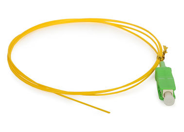SM Sarı Fiber Optik Kablo ile optik erişim ağı SC APC Simplex Fiber Pigtail