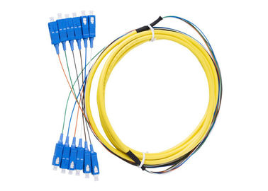 SC konnektörü ile 12 çekirdekli, 24 çekirdekli Kapalı Fiber Optik Yama Kablosu