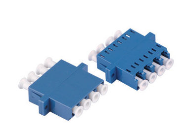 OM3 OM4 LC Dörtlü Fiber Optik Adaptör, Fiber Bağlantı Kablosu, Mavi / Bej / Aqua