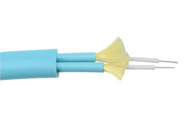 PVC / LSZH Ceket ile Kapalı Dubleks Zipcord OM3 Fiber Optik Kablo