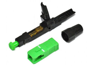 Önceden cilalanmış Geçmeli SC Optik ağ bakımı için hızlı fiber optik konektörler