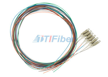 Ekleme LC Çok Modlu Fiber Optik Pigtail, 0.9mm 12 renk Fiber Kablo