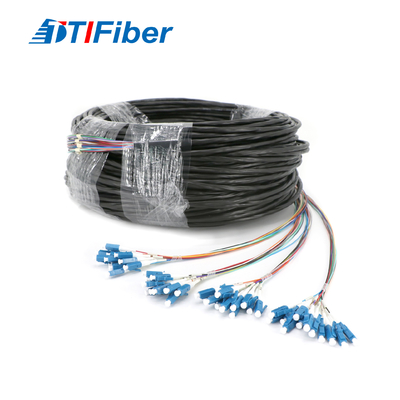 LC SM 48 Çekirdek Suya Dayanıklı Fiber Optik Pigtail Yama Kablosu FTTH FTTX için