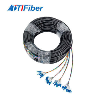 LC SM 48 Çekirdek Suya Dayanıklı Fiber Optik Pigtail Yama Kablosu FTTH FTTX için