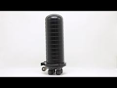 Mini Kubbeli Fiber Optik Kutu 12 Çekirdek 24 Çekirdek 36 Çekirdek 1 Giriş 2 Çıkış Siyah Fiber Birleştirme Kapatıcısı