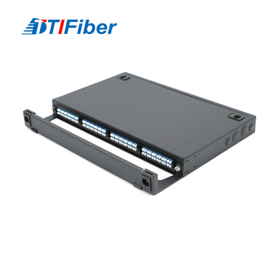Sc / Fc / St / Lc Raf Montajlı Ekleme Fiber Optik Patch Panel 1U 12 - 24 Çekirdek
