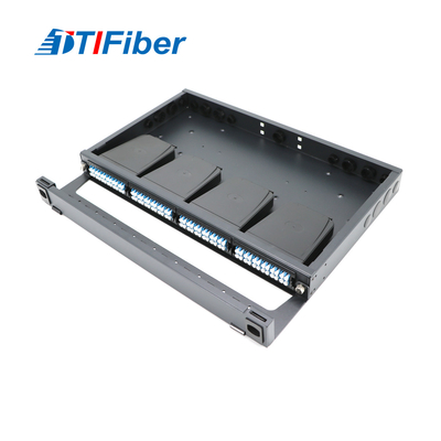 Sc / Fc / St / Lc Raf Montajlı Ekleme Fiber Optik Patch Panel 1U 12 - 24 Çekirdek