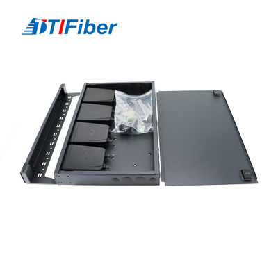 Sc / Fc / St / Lc Raf Montajlı Ekleme Fiber Optik Patch Panel 1U 12 - 24 Çekirdek