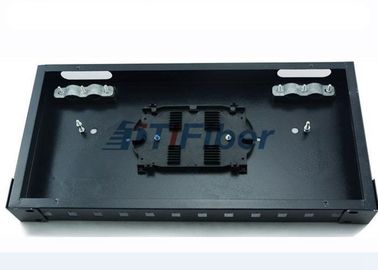 SC Simplex Adaptörü için 1U Fiber Optik 12 Bağlantı Noktalı Raf Tipi Patch Panel