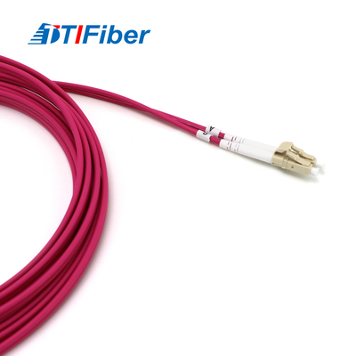 Lc'den Lc'ye Om4 Dubleks Fiber Optik Pigtail Yama Kablosu Hızlı İletim Hızı