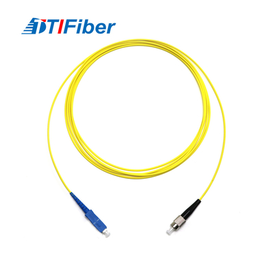 FTTH için Tek Modlu Simplex 2.0mm 3.0mm FC-SC Fiber Optik Yama Kablosu