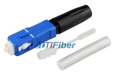 Mavi FTTH SC / UPC Hızlı Ekleme Fiber Optik Konnektörler / Optik Fiber Konnektörler