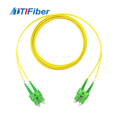 SC/APC-SC/APC SM DX 9/125 PVC Kılıf Sarı Fiber Patch Cord OEM Mevcuttur