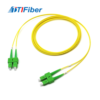 SC/APC-SC/APC SM DX 9/125 PVC Kılıf Sarı Fiber Patch Cord OEM Mevcuttur