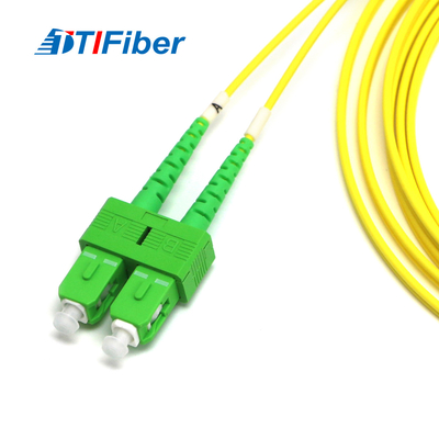 SC/APC-SC/APC SM DX 9/125 PVC Kılıf Sarı Fiber Patch Cord OEM Mevcuttur