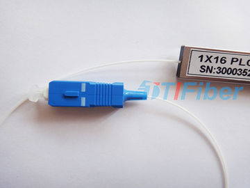 1X16 Çelik Boru Tipi SC / APC Konnektörlü Mini Fiber Optik PLC Splitter