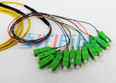 SC / UPC LC / UPC fiber optik kablo yama kablosu Çok modlu 12 Çekirdekli LSZH Ceket