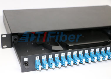 Optik ağ için 1U 24 Port LC Dubleks Fiber Optik Bağlantı Kutusu, Standart ölçü
