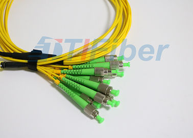 Telekom Ağı İçin FC Fiber Optik Patch Kablolar Sarı 12 Core MPO