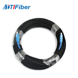 Siyah / Beyaz LSZH Ceketli Simplex FTTH Saplama Kablosu SC / UPC Optik Fiber Bağlantı Kablosu