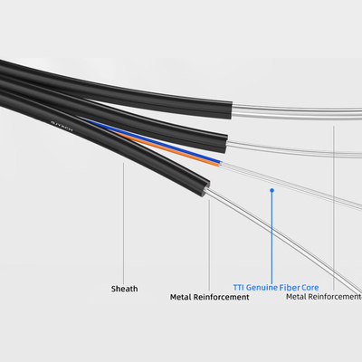 Açık hava kablosu GJYXCH Drop Kablo LZSH Tek Mod 1 2 4 Çekirdek G652D G657A1 G657A2 FTTH Fiber Drop Optic Kablo