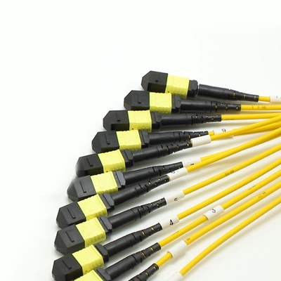 100G 200G MPO Erkek Kadın 8 12 16 24 Küçük alanlarda yüksek yoğunluklu kablolama için MPO'ya Fiber to Female Male Fiber Optic Patch Cord