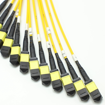 100G 200G MPO Erkek Kadın 8 12 16 24 Küçük alanlarda yüksek yoğunluklu kablolama için MPO'ya Fiber to Female Male Fiber Optic Patch Cord