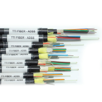 Havai ADSS G652D G657A1 G657A2 1 12 24 48 96 144 çekirdekli tek modlu dış mekan fiber optik kablolar