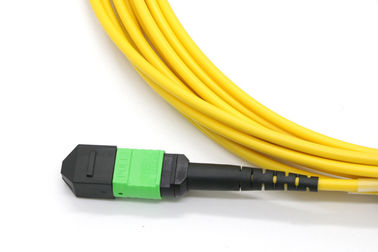 MPO Erkek-MPO Kadın Fiber Optik Yama Kabloları Tekli Mod OM3 12/24 Çekirdek