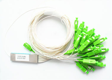 Düşük Ekleme Kaybı Fiber Kablo Splitter Çelik Boru Mini PLC Splitter SC / APC 1 X 32