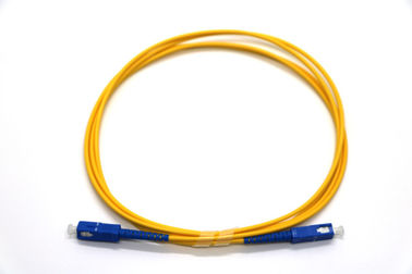 Sarı Tek Mod Fiber Patch Kabloları 9/125 SC / UPC Konektörü Özelleştirilmiş Uzunluk