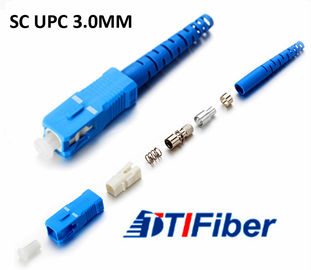 FTTH Ağı için Plastik Malzeme Fiber Optik Kablo Konnektörleri SC UPC SM MM Tipi
