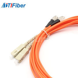 Açık Jumper Fiber Optik Yama Kablosu Kablo Çift Yönlü FC - SC Konektörü Özelleştirilmiş Uzunluk