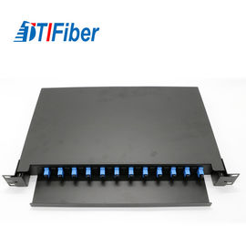 Fiber Optik Patch Panel Sonlandırma Kutusu Kaydırılabilir tip FTTH 12 Çekirdek SC Adaptörü