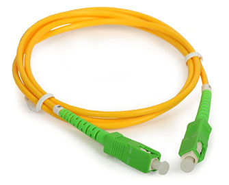 Veri işleme ağları Tek Modlu fiber içeren SC Simplex Fiber Optik Yama Kablosu