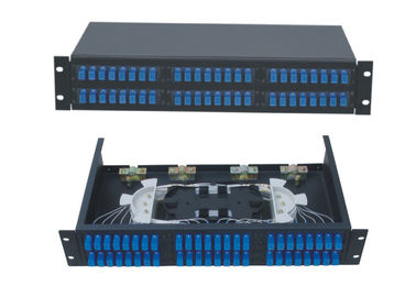 FC SC ST Adaptör / Kablo TV şebekeleri için Kukla çekmece 48 port Fiber Terminal Kutusu
