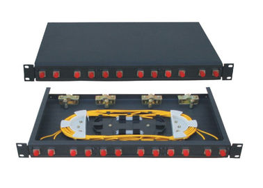 Simplex ST Fiber optik Klemens kutusuna 12port raf ile monte edilmiş yapısı